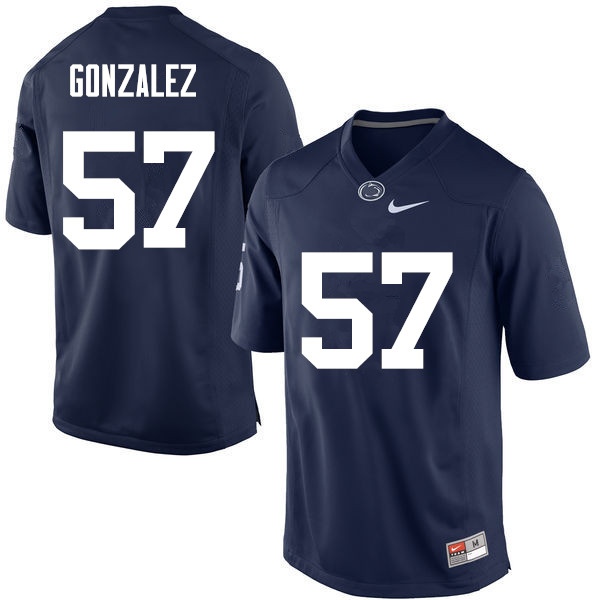Men Penn State Nittany Lions #57 Steven Gonzalez College Football Jerseys-Navy - Click Image to Close